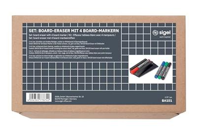 Sigel BA151 Whiteboard accessoireset (b x h) 130 mm x 60 mm Zwart Sigel BA151 Whiteboard accessoireset (b x h) 130 mm x 60 mm Zwart