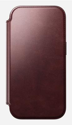 Nomad Horween lederen folio iPhone 17 Pro - Burgundy