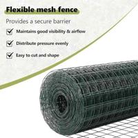 VidaXL Hek met paal groen 0,4 x 25 m staal en pvc - thumbnail