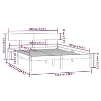 Bedframe massief hout 120x190 cm - thumbnail