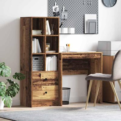 Bureau met lade 2 pcs Oudhout