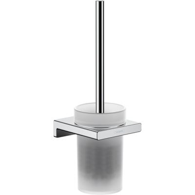 Hansgrohe AddStoris toiletborstel met wandhouder 10,5x12x34,2cm chroom Hansgrohe AddStoris toiletborstel met wandhouder 10,5x12x34,2cm chroom