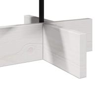 Kerstdecoratie kerstboom 60 cm massief grenenhout wit - thumbnail