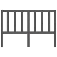 Hoofdbord 126x4x100 cm massief grenenhout grijs - thumbnail