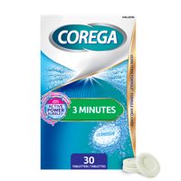 Corega 3 min reinigingstabletten voor de gebitsprothese - thumbnail