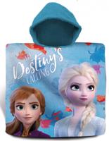 Kids Licensing badponcho Frozen 2 katoen 60 x 120 cm lichtblauw - thumbnail