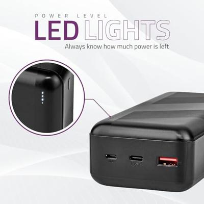 Nedis Powerbank | 32000 mAh | 2.4 / 3.0 / 3.25 A | Outputs: 2 | Output: 1x USB-A / 1x USB-C™ | Inputs: 1x Micro USB / 1x USB-C™ | PD3.0 45W / PD3.0