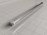 Stabilisatiestang Wiesbaden Slim | 120 cm | t.b.v. inloopdouche | Geborsteld staal - thumbnail