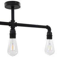 VidaXL Plafondlamp 3xe27 zwart - thumbnail