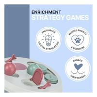 TRIXIE Activity Flip Board - Ø 23 cm - Lichtgrijs en roze - Voor katten - thumbnail
