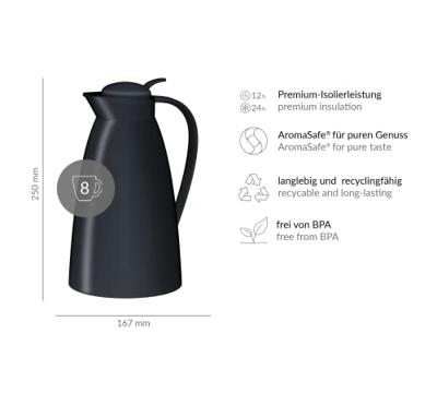 alfi Eco Thermoskan Zwart 1 l 825020100