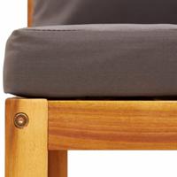 6-delige Loungeset met kussens massief acaciahout - thumbnail