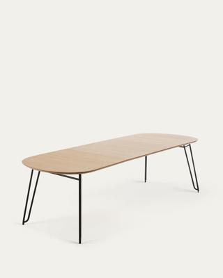 Kave Home Uitschuifbare Ovale Eettafel 'Novac' 140 - 220 x 90cm Kave Home Uitschuifbare Ovale Eettafel 'Novac' 140 - 220 x 90cm