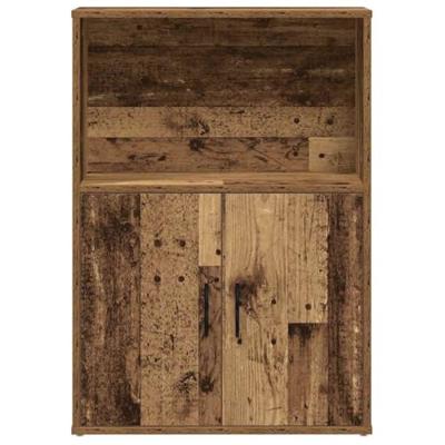 Boekenkast 60x24x85 cm bewerkt hout oud houtkleurig