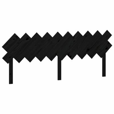 Hoofdbord 196x3x80,5 cm massief grenenhout zwart