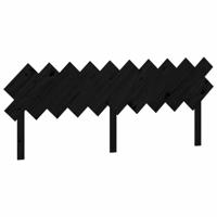 Hoofdbord 196x3x80,5 cm massief grenenhout zwart - thumbnail