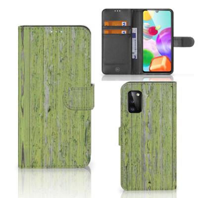 Samsung Galaxy A41 | Book Style Case | Green Wood