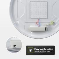 LED Plafondlamp rond - CCT Lichtkleur instelbaar (3000K, 4000K & 6500K) - 36W 3900 lumen (108lm/w) - Diameter 50 cm - IP20 stofdicht voor binnen - thumbnail