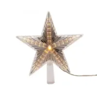 Led piek ster transperant wit 22 cm 31 lampjes - thumbnail