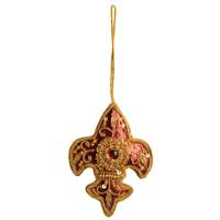 Hanger Ornament Traditioneel Fleur de Lis Rood (18 cm) - thumbnail