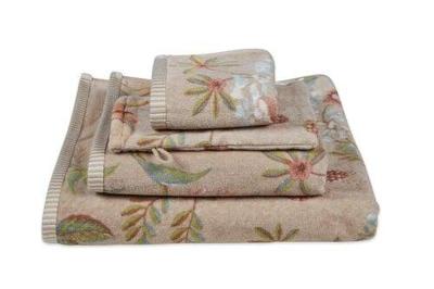 Pip Studio Pip Studio Secret Garden handdoek Khaki 55x100 cm
