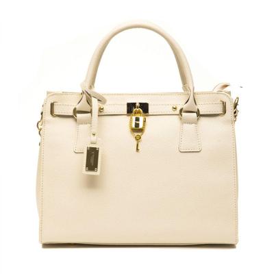 TRUSSARDI D66TRC1010-BEIGE Dames Handtas Leer Creme 125mmx270mm TRUSSARDI D66TRC1010-BEIGE Dames Handtas Leer Creme 125mmx270mm