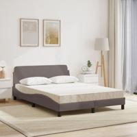 Bed met matras "Dover" stof taupe 140x190 cm - thumbnail