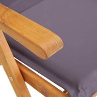 Tuinstoelen 2 st verstelbaar massief acaciahout bruin - thumbnail