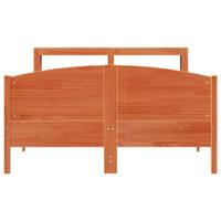 Bedframe zonder matras massief grenenhout wasbruin 160x200 cm - thumbnail