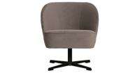 BePureHome Draaifauteuil 'Vogue' Velvet, kleur Nougat - thumbnail