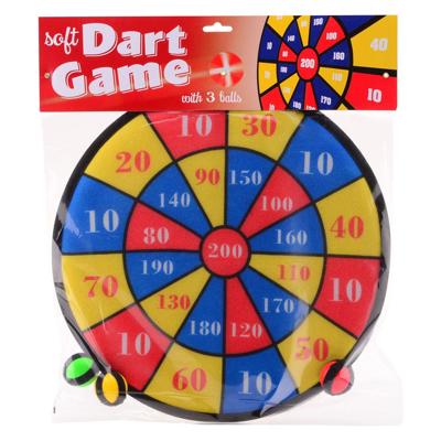 Johntoy klittenband dartspel met 3 ballen, 36cm