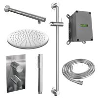 Inbouw Regendouche Set Brauer Chrome Edition Wanduitloop Ronde Hoofddouche 30 cm Met Glijstang Brauer - thumbnail