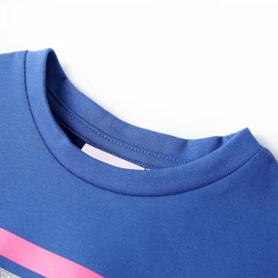 Kinderjurk met trekkoord 116 kobaltblauw Kinderjurk met trekkoord 116 kobaltblauw