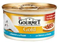 GOURMET GOLD FIJNE HAPJES ZALM / KIP 85 GR - thumbnail