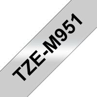 Brother TZE-M951 labelprinter-tape Zwart op zilver - thumbnail