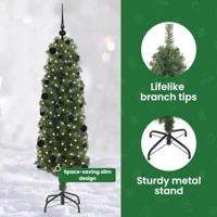 VidaXL Kunstkerstboom groen 150 cm pvc en staal en kunststof - thumbnail