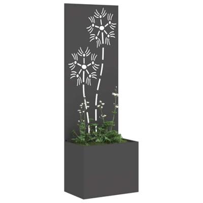 VidaXL Tuin privacy screen zwart 50 x 32 x 150 cm koudgewalst staal VidaXL Tuin privacy screen zwart 50 x 32 x 150 cm koudgewalst staal