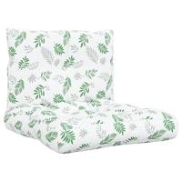 VidaXL Palletkussens 2 st bladpatroon oxford stof - thumbnail