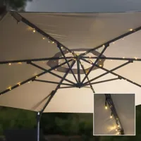 HI parasol lichtslinger solar led 130 cm - thumbnail