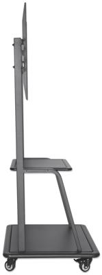Manhattan Zubehör TFT/LCD-TV TV-wagen 94,0 cm (37) - 254,0 cm (100) Vloerstandaard, In hoogte verstelbaar Met toetsenbordlade, Verstelbare ondersteun