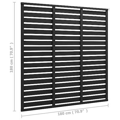 Schuttingpaneel 180x180 cm HKC zwart