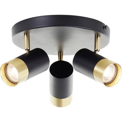 Brilliant 3-lichts opbouwspotVigolo zwart met goud - G03434/86