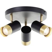 Brilliant 3-lichts opbouwspotVigolo zwart met goud - G03434/86 - thumbnail