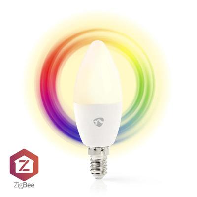 Nedis SmartLife Multicolour Lamp | Zigbee 3.0 | E14 | 470 lm | 4.9 W | RGB / Warm tot Koel Wit | 2200 - 6500 K | Android / IOS | Kaars | 1 Stuks -