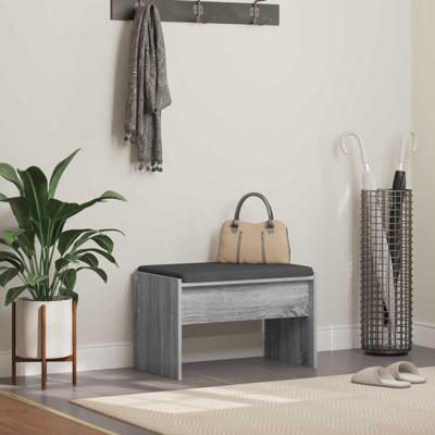 Halbank met kussen Grijs Sonoma 60 x 38 x 46 cm