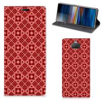 Sony Xperia 10 Plus | Hoesje met Magneet | Batik Rood - thumbnail
