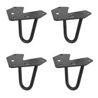 Massief stalen hairpin zwart hairpin ø 1,0 cm en hoogte 10 cm - 4 stuks - thumbnail