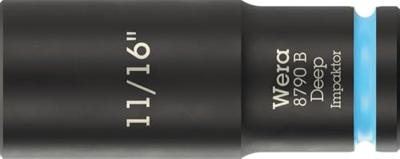 Wera 9661 05005591001 Dop (zeskant) Dopsleutelinzetstuk 1/4, 5/16, 3/8, 7/16, 1/2, 9/16, 5/8, 11/16, 3/4 9-delig