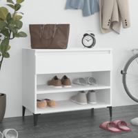 VidaXL Schoenenkast 70x36x60 cm bewerkt hout wit - thumbnail
