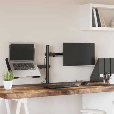 VidaXL Monitorbeugel vesa 75/100 mm zwart staal
